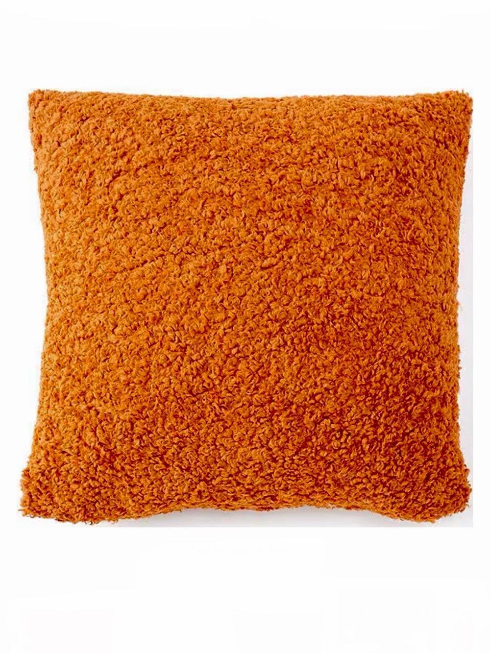Crate&Barrel Aubree Boucle Square Pillow Covers Set of 2 in Orange 18”